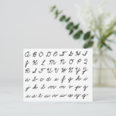 Carte Postale cursive main chart (Debout devant)