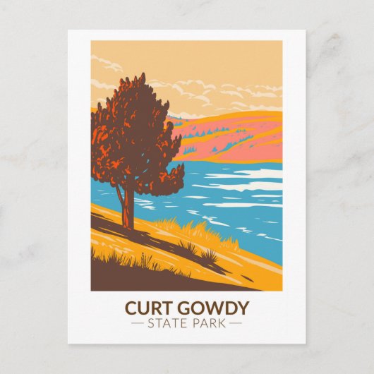 Carte Postale Curt Gowdy State Park Wyoming Vintage (Devant)