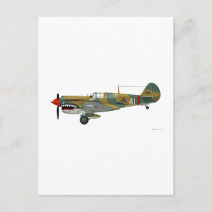 Carte Postale Curtiss P-40 Warhawk
