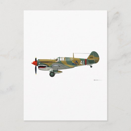 Carte Postale Curtiss P-40 Warhawk (Devant)