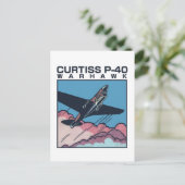 Carte Postale Curtiss P-40 Warhawk | WW2 Plane (Debout devant)