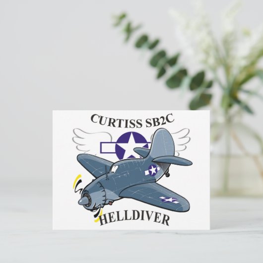 Carte Postale curtiss sb2c helldiver (Debout devant)