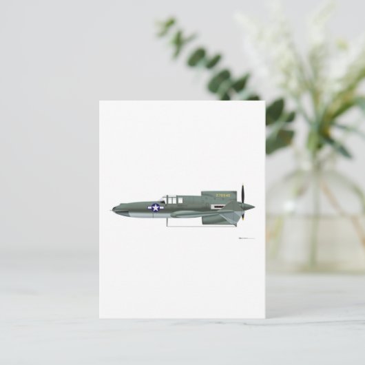 Carte Postale Curtiss XP-55 Ascender (Debout devant)