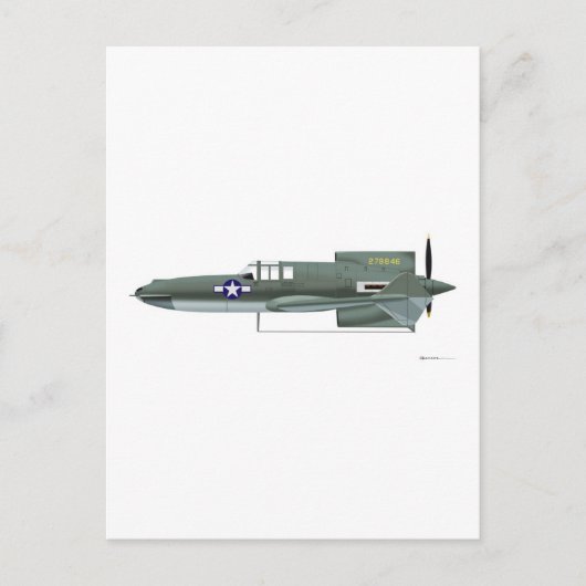 Carte Postale Curtiss XP-55 Ascender (Devant)