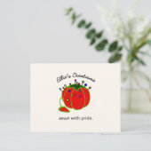 Carte Postale Cushion rouge Seamstress en Seamstress Pas Postcar (Debout devant)