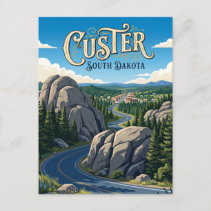 Carte Postale Custer, Dakota du Sud