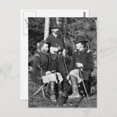 Carte Postale Custer & Friends, années 1860 (Devant / Derrière)