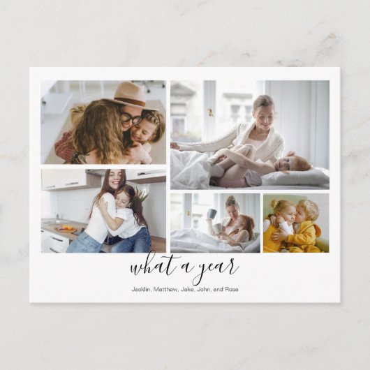 Carte Postale Custom 5 Photos Typographie Holiday (Devant)