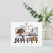 Carte Postale Custom 5 Photos Typographie Joyeux vacances (Debout devant)