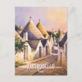 Carte Postale Custom Alberobello Trulli House Watercolor Travel (Devant)