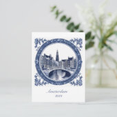 Carte Postale Custom Blue Delft Amsterdam  (Debout devant)