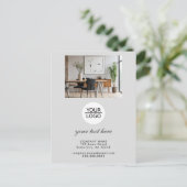 Carte Postale Custom Business Logo & Text Office (Debout devant)