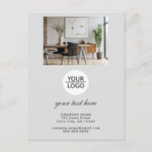 Carte Postale Custom Business Logo & Text Office (Devant)