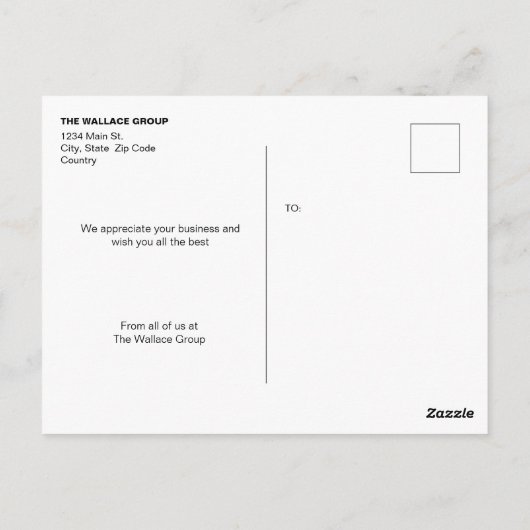 Carte Postale Custom Company Photo collage merci (Dos)