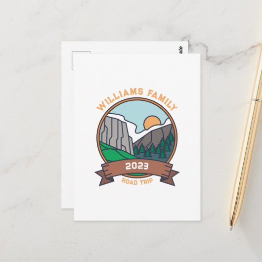 Carte Postale Custom Family Reunion Road Trier Mountain (Devant/Arrière en situation)