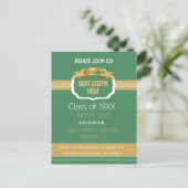 Carte Postale Custom Green 50th Class Reunion Invite (Debout devant)