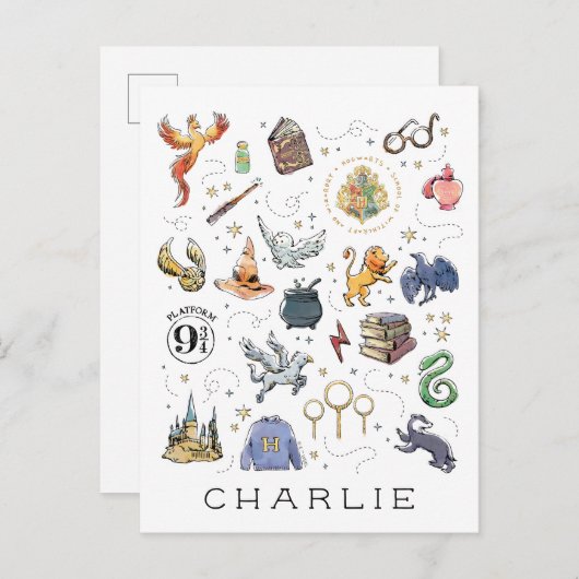 Carte Postale Custom | HARRY POTTER™ Icons (Devant / Derrière)