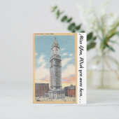 Carte Postale Custom House, Boston, messe. (Debout devant)