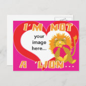 Carte Postale Custom I'm not a Lion Postcard (Devant / Derrière)