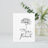 Carte Postale Custom Juillet Eau Lily Cadeau Fleur de naissance  (Debout devant)