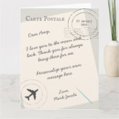 Carte Postale  custom message personal love note (Devant)