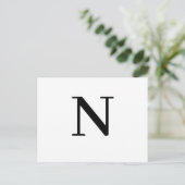 Carte Postale Custom Modern Minimalist Alphabet Design (Debout devant)