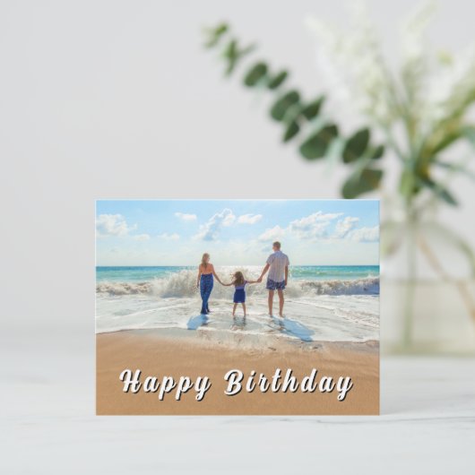 Carte Postale Custom Photo Birthday Card (Debout devant)