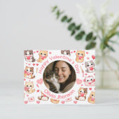 Carte Postale Custom Photo Valentine’s Day Cat Lover Postcard (Debout devant)