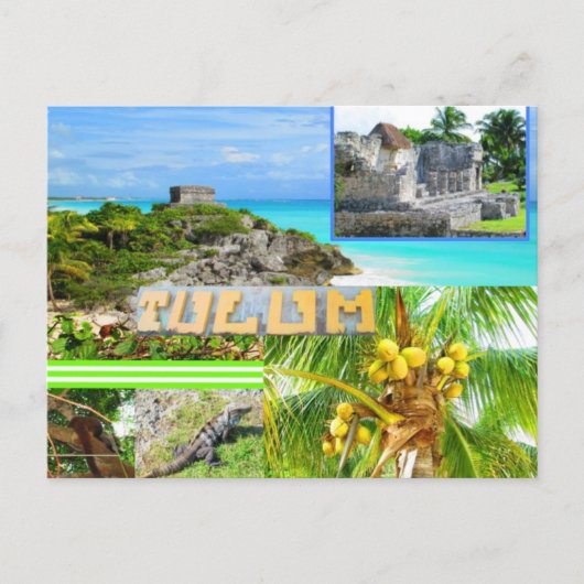 CARTE POSTALE CUSTOM POSTCARDS- CANCUN COLLAGE 4 (Devant)