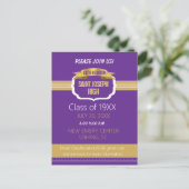 Carte Postale Custom Purple 50th Class Reunion Invite (Debout devant)