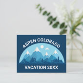 Carte Postale Custom Ski Town Colorado City Mountain Vacances (Debout devant)