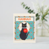 Carte Postale Custom Teacher Grade award chat vintage (Debout devant)
