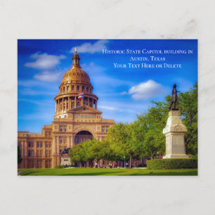 Carte Postale Custom Text Historic State Capitol Austin Texas