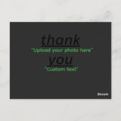 Carte Postale Custom Text & Upload Your Photo Personalized (Dos)
