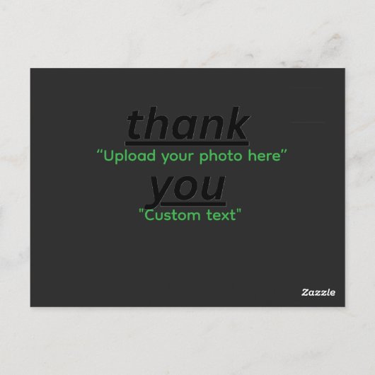 Carte Postale Custom Text & Upload Your Photo Personalized (Dos)