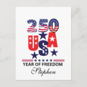 Carte Postale Custom usa 250th anniversary patriotic 4th of July (Devant)
