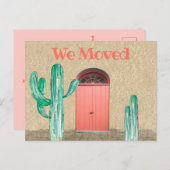 Carte Postale Custom We Coral Door Southwest Cactus Faire-part (Devant / Derrière)