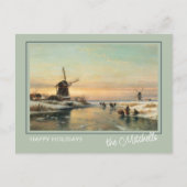 Carte Postale Custom Winter Wonderland Paysage peinture d'art (Devant)