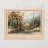 Carte Postale Custom Winter Wonderland Paysage peinture d'art (Devant)