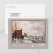 Carte Postale Custom Winter Wonderland Paysage peinture d'art (Devant / Derrière)