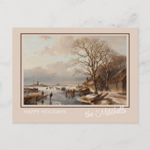 Carte Postale Custom Winter Wonderland Paysage peinture d'art
