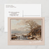Carte Postale Custom Winter Wonderland Paysage peinture d'art (Devant / Derrière)