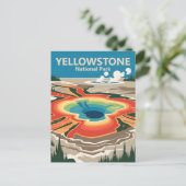 Carte Postale Custom Yellowstone National Park WPA Retro Travel (Debout devant)
