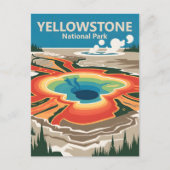 Carte Postale Custom Yellowstone National Park WPA Retro Travel (Devant)