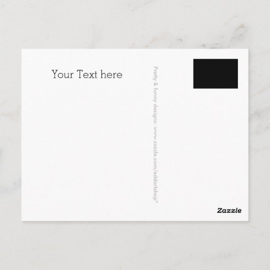 Carte Postale Custom your funny saying or wisdom (Dos)