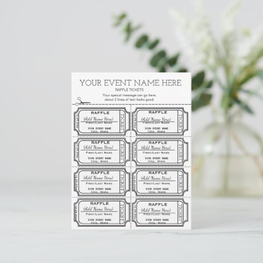 Carte Postale Customise-Le ! Billets de roulettes (Debout devant)