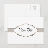 Carte Postale Customise-Le ! Plaque (Devant / Derrière)