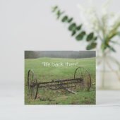 Carte Postale customise vintage de foin (Debout devant)