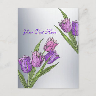 Carte Postale Customisez-La Tulipes Dans De Magnifiques Tons Pas