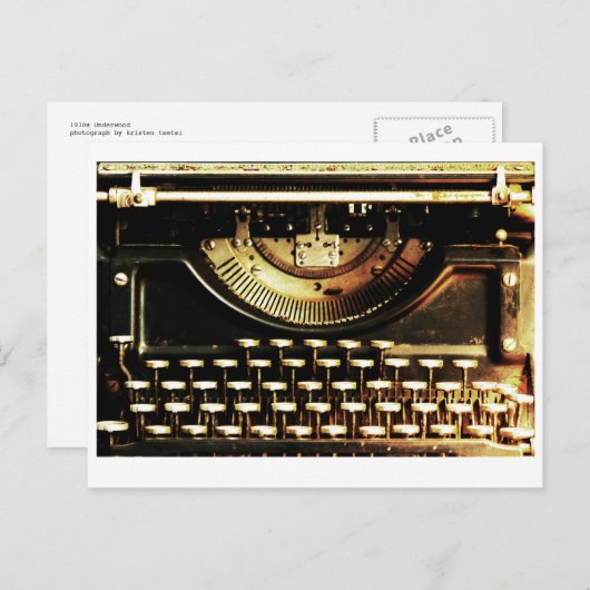 Carte Postale Customizable antique typewriter postcard (Devant / Derrière)